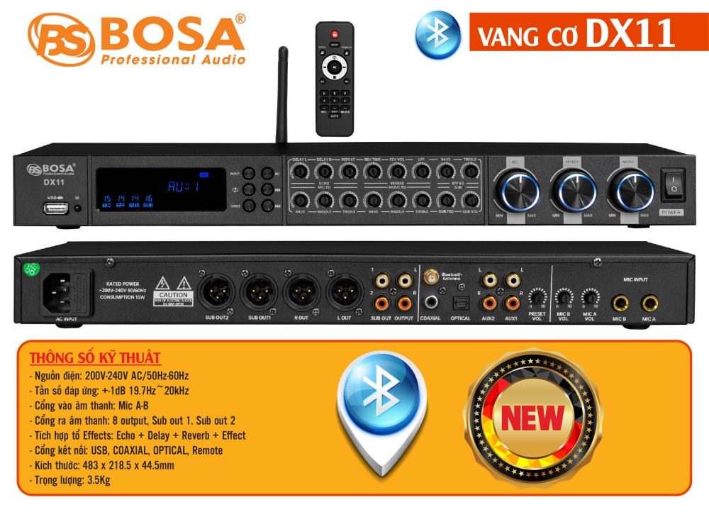 VANG CƠ KARAOKE BOSA DX11